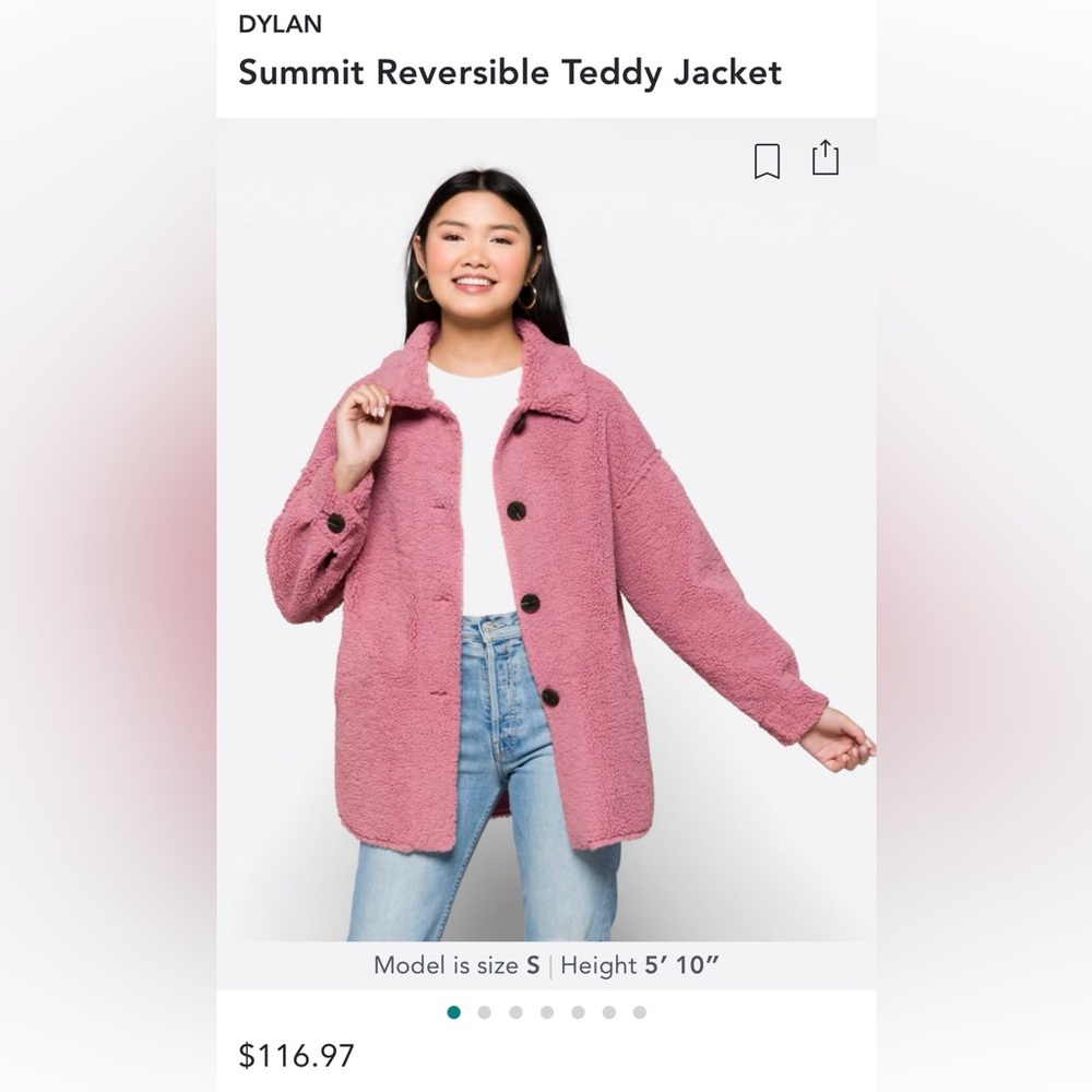 Dylan Pink Teddy jacket